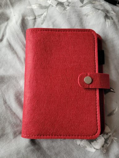 Red Felt A6 Binder