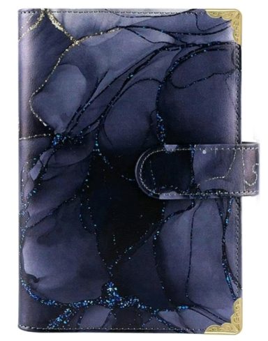 Dusky Blue Marble Effect A6 Binder