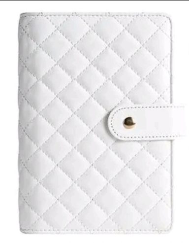 White Padded A6 Wallet
