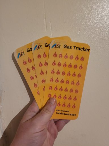 Gas Savings Tracker - £2 Gas Savings Tracker