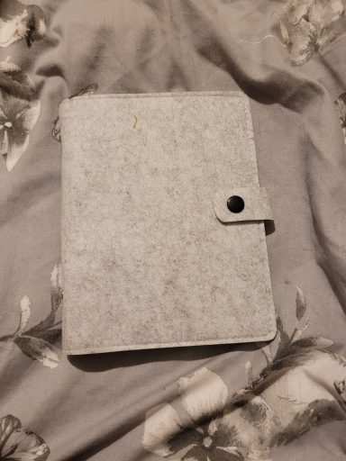 Light Grey Felt A6 Binder