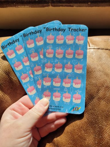 Birthday Savings Tracker - £2 Birthday Savings Tracker